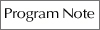 program note